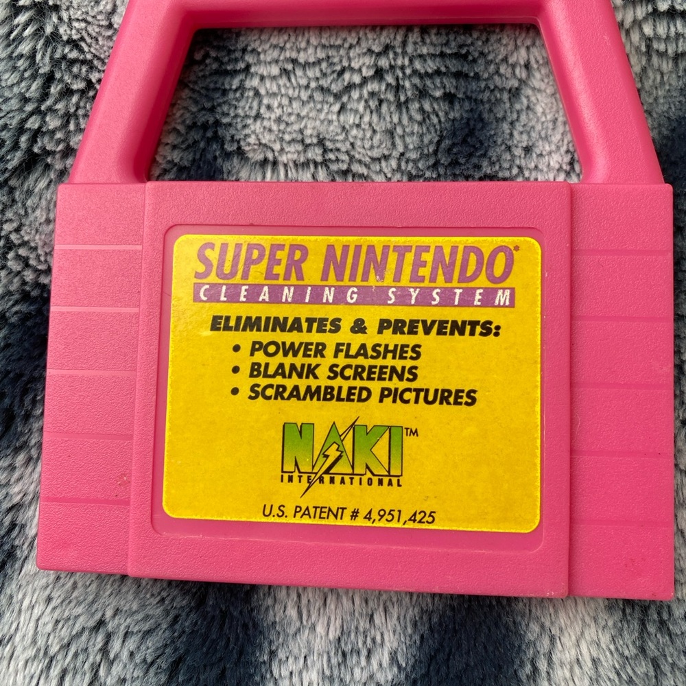 NAKI Pink Super Nintendo Cleaning Cartridge
